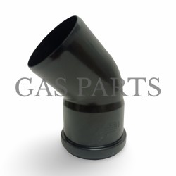 Καμπύλη 45ο Φ80 STARR UV μαύρη PPH
