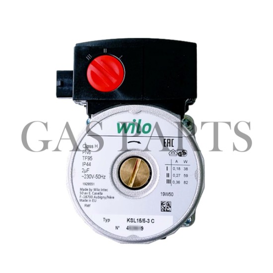 Κυκλοφορητής Wilo 15/5, 3 ταχυτήτων, μεγάλη οπή φτερωτής